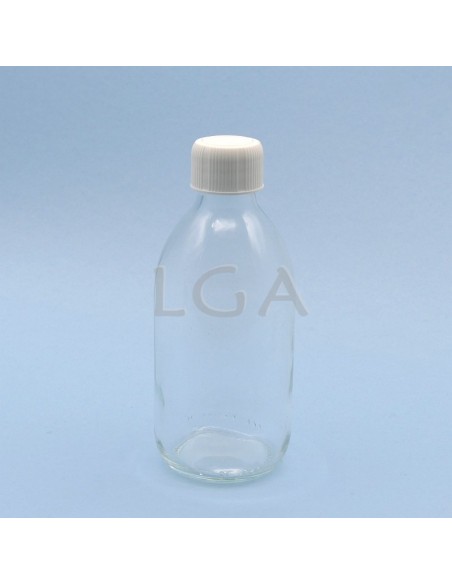 Flacone rotondo vetro bianco ØPP28 200ml