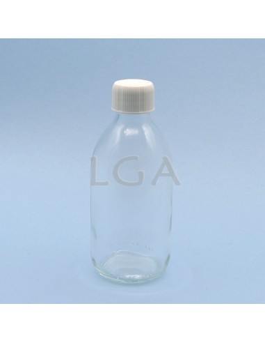 Flacone rotondo vetro bianco ØPP28 250ml